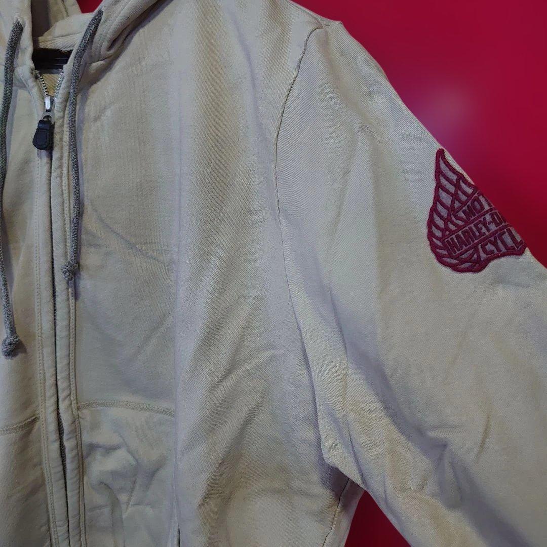 HARLEY DAVIDSON（ハーレーダビッドソン）パーカー　Ｌ　ベージュ