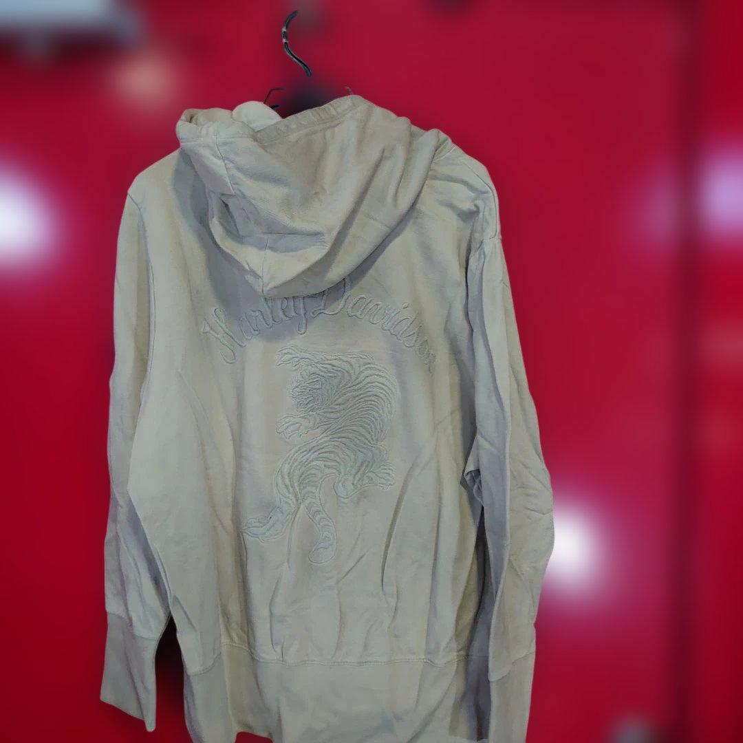 HARLEY DAVIDSON（ハーレーダビッドソン）パーカー　Ｌ　ベージュ