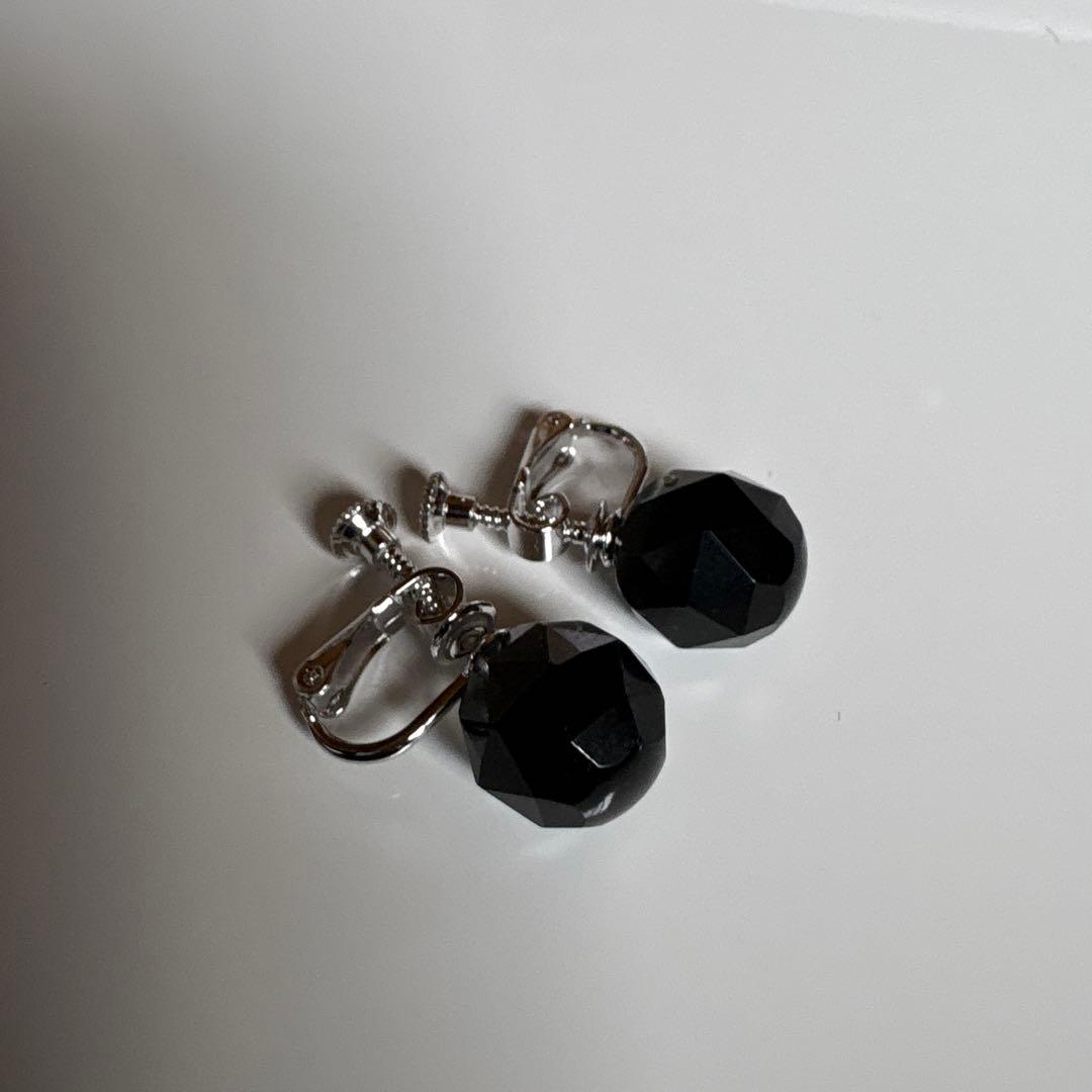 ジェット　ネックレスイヤリングセット