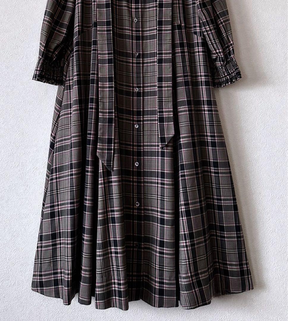 大きいサイズ＊組曲 附属リボンアレンジ Ａライン ワンピース＊２３区ICB自由区