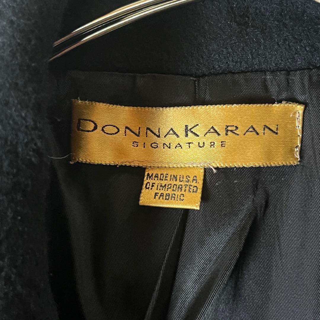 USA製 DONNA KARAN 厚手 ウール×アンゴラ ダブルチェスターコート