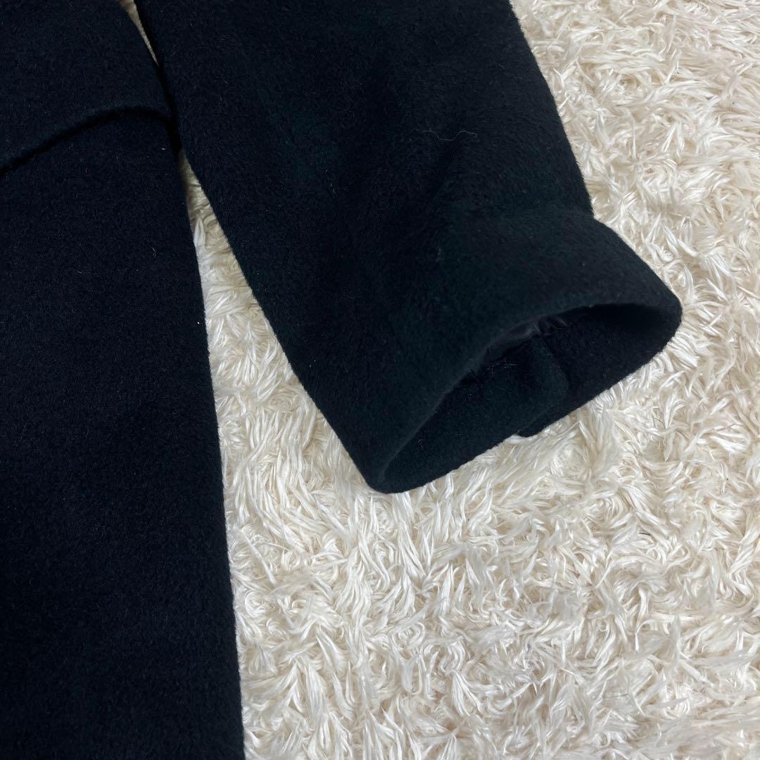 USA製 DONNA KARAN 厚手 ウール×アンゴラ ダブルチェスターコート