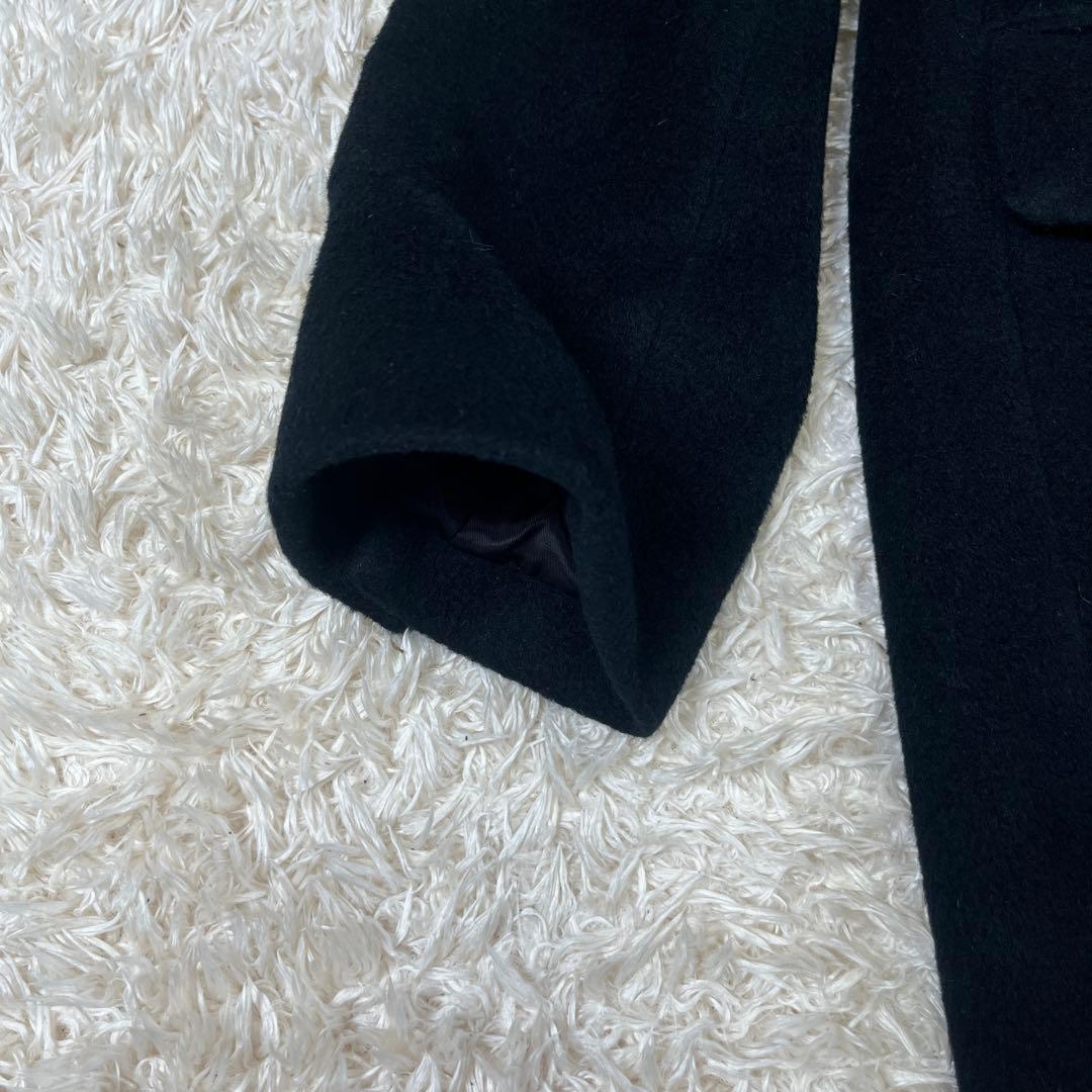 USA製 DONNA KARAN 厚手 ウール×アンゴラ ダブルチェスターコート