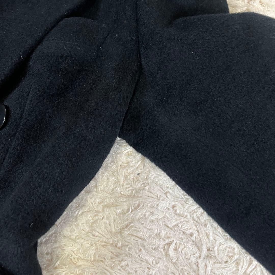 USA製 DONNA KARAN 厚手 ウール×アンゴラ ダブルチェスターコート