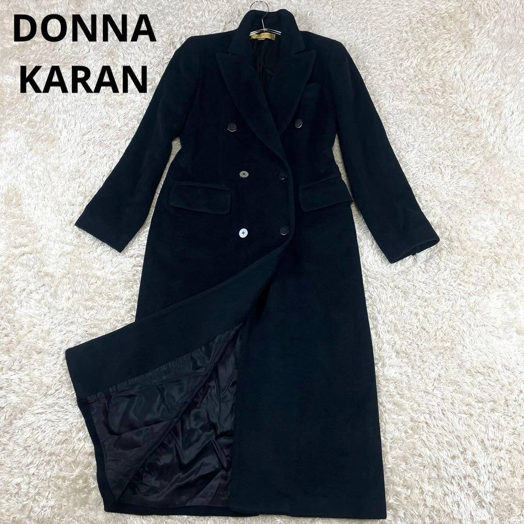 USA製 DONNA KARAN 厚手 ウール×アンゴラ ダブルチェスターコート