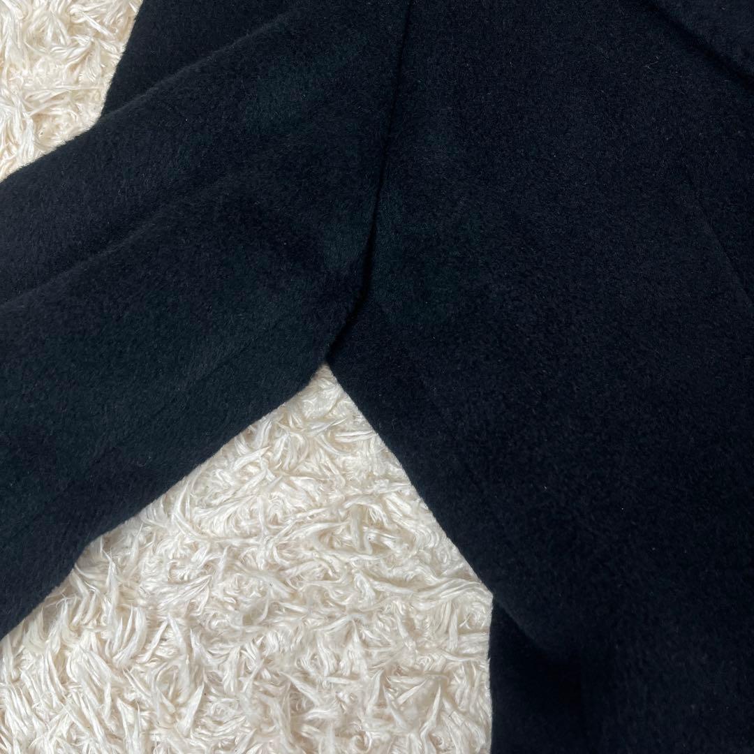 USA製 DONNA KARAN 厚手 ウール×アンゴラ ダブルチェスターコート