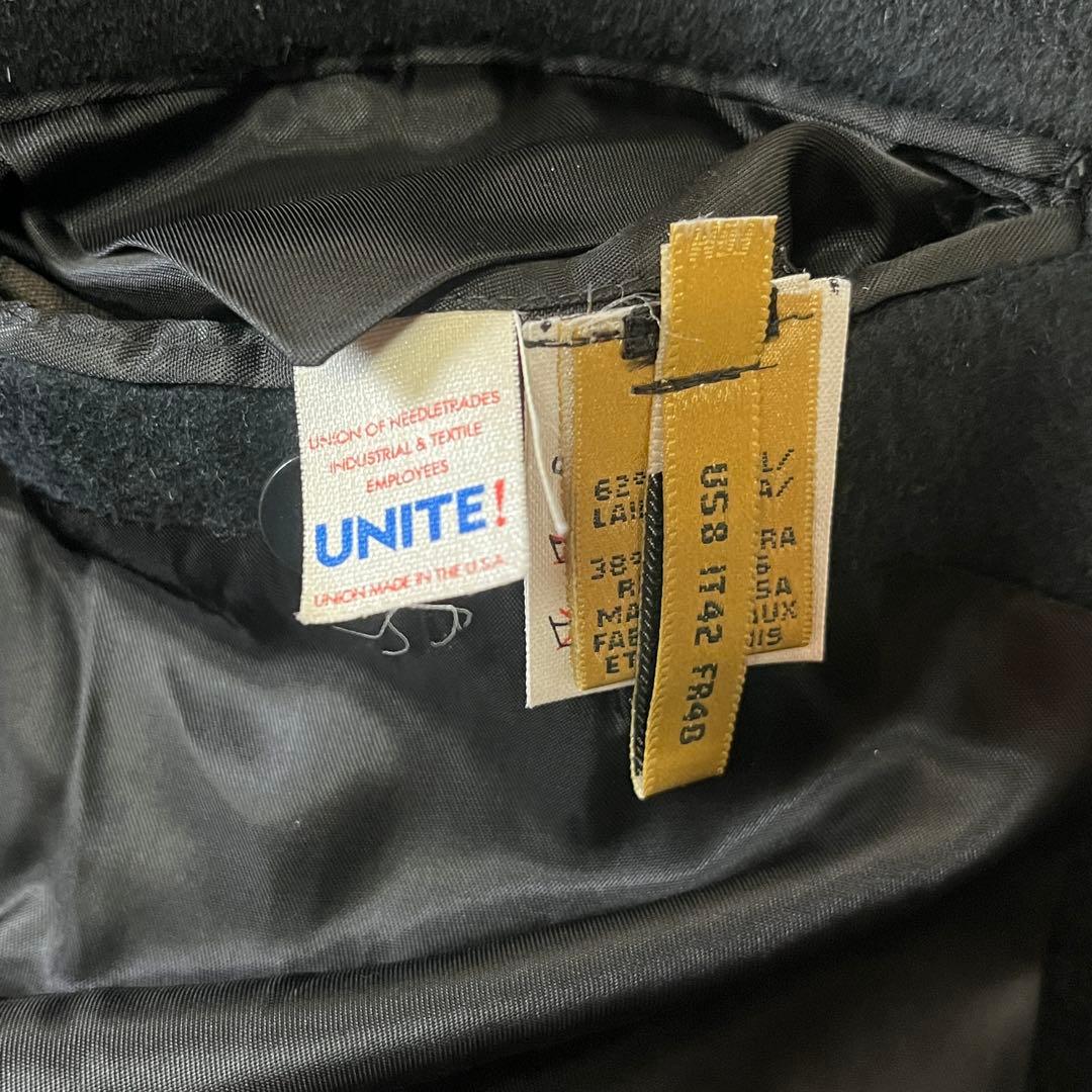 USA製 DONNA KARAN 厚手 ウール×アンゴラ ダブルチェスターコート