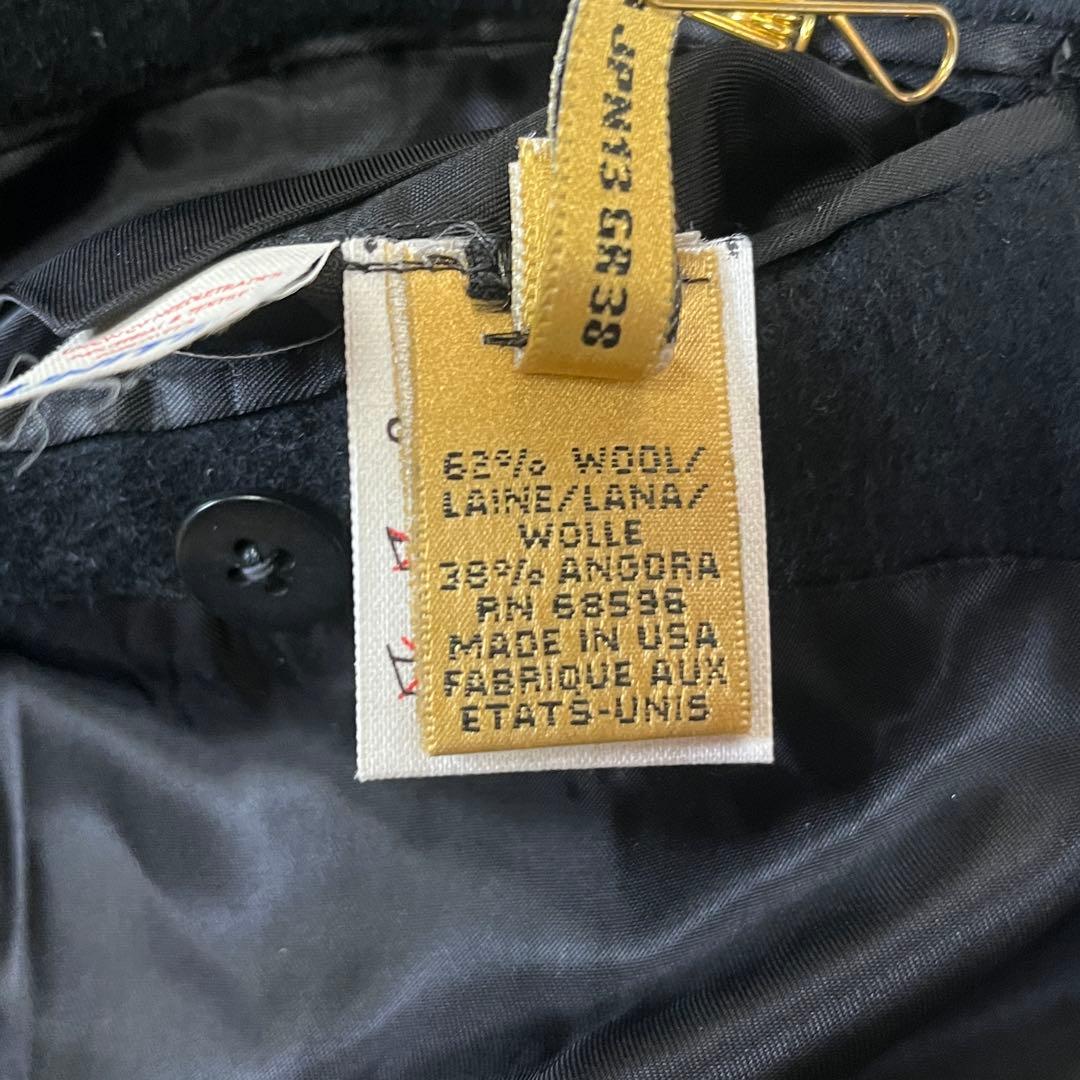USA製 DONNA KARAN 厚手 ウール×アンゴラ ダブルチェスターコート