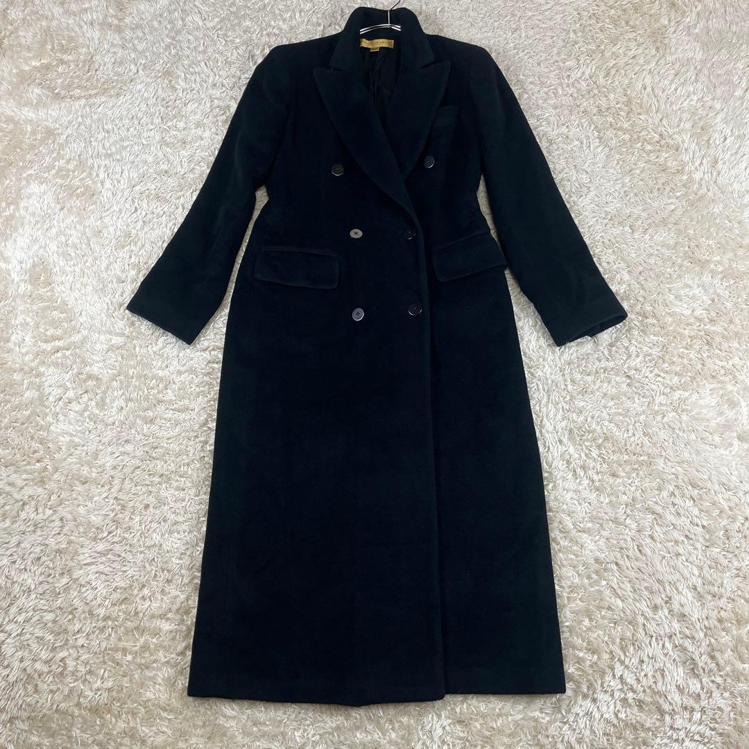 USA製 DONNA KARAN 厚手 ウール×アンゴラ ダブルチェスターコート