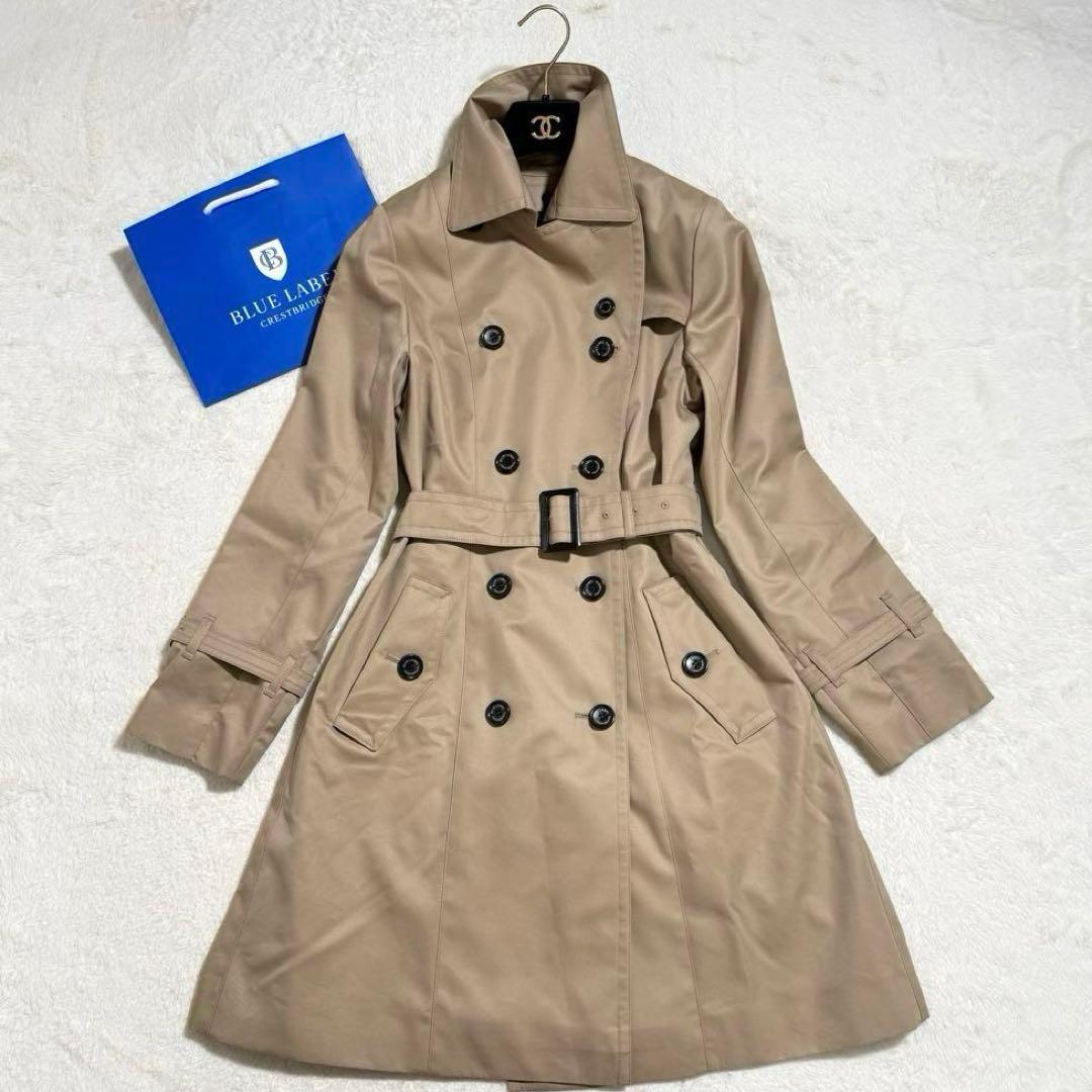 美品　ブルーレーベルクレストブリッジ たトレンチコート　ライナー付き 38