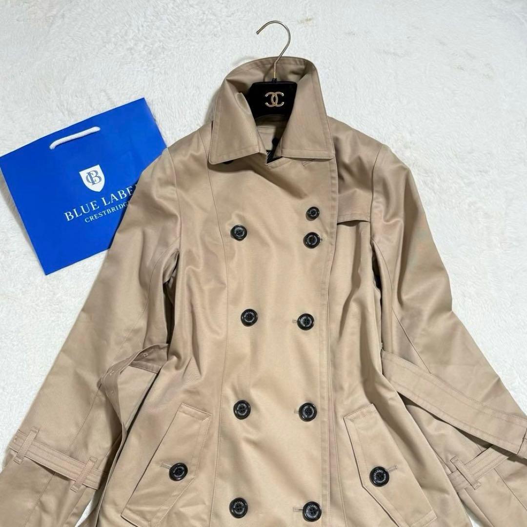 美品　ブルーレーベルクレストブリッジ たトレンチコート　ライナー付き 38