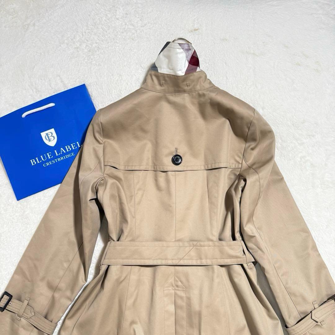 美品　ブルーレーベルクレストブリッジ たトレンチコート　ライナー付き 38