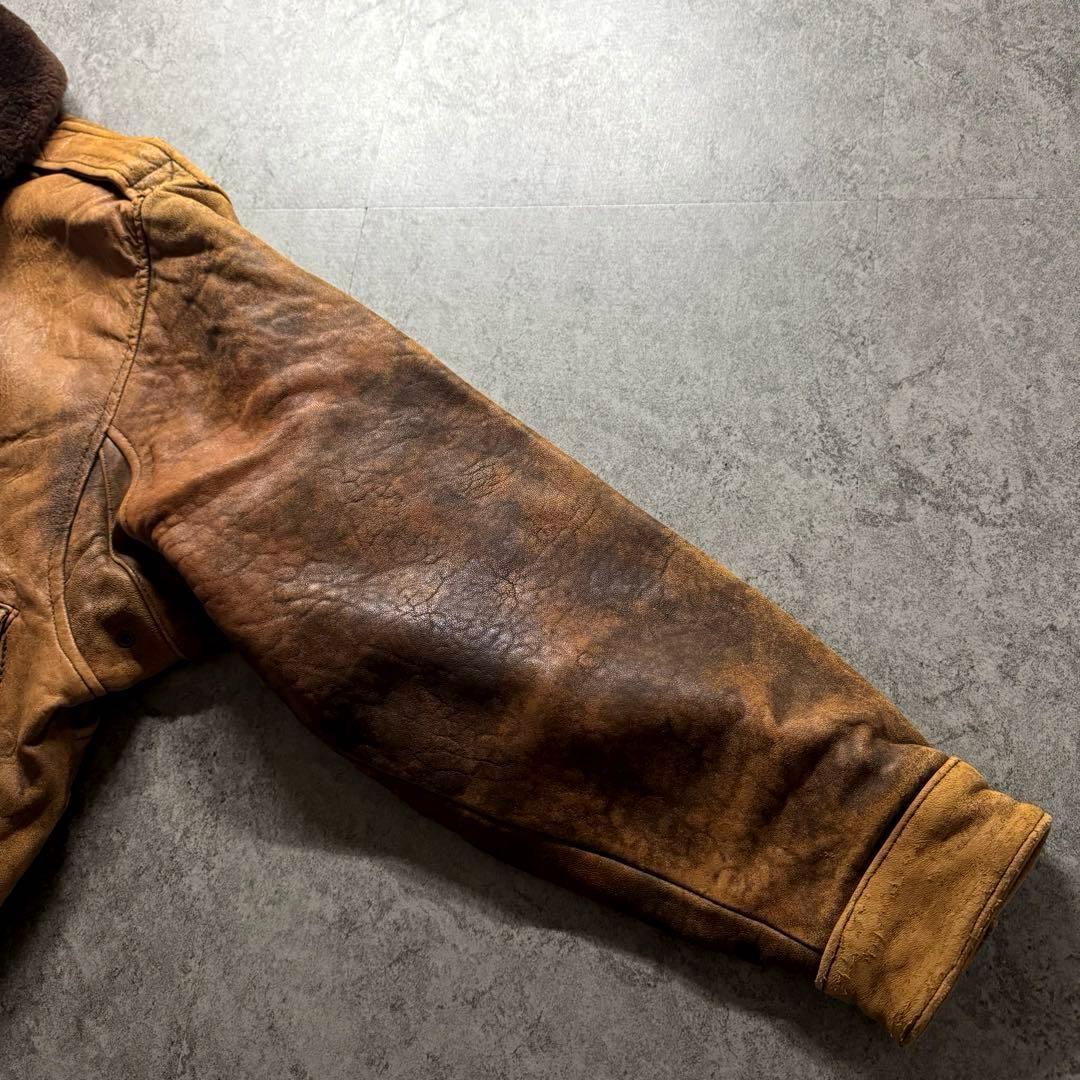 【90s vintage】フライトジャケット　G-1 A-2 短丈　本革　襟ボア