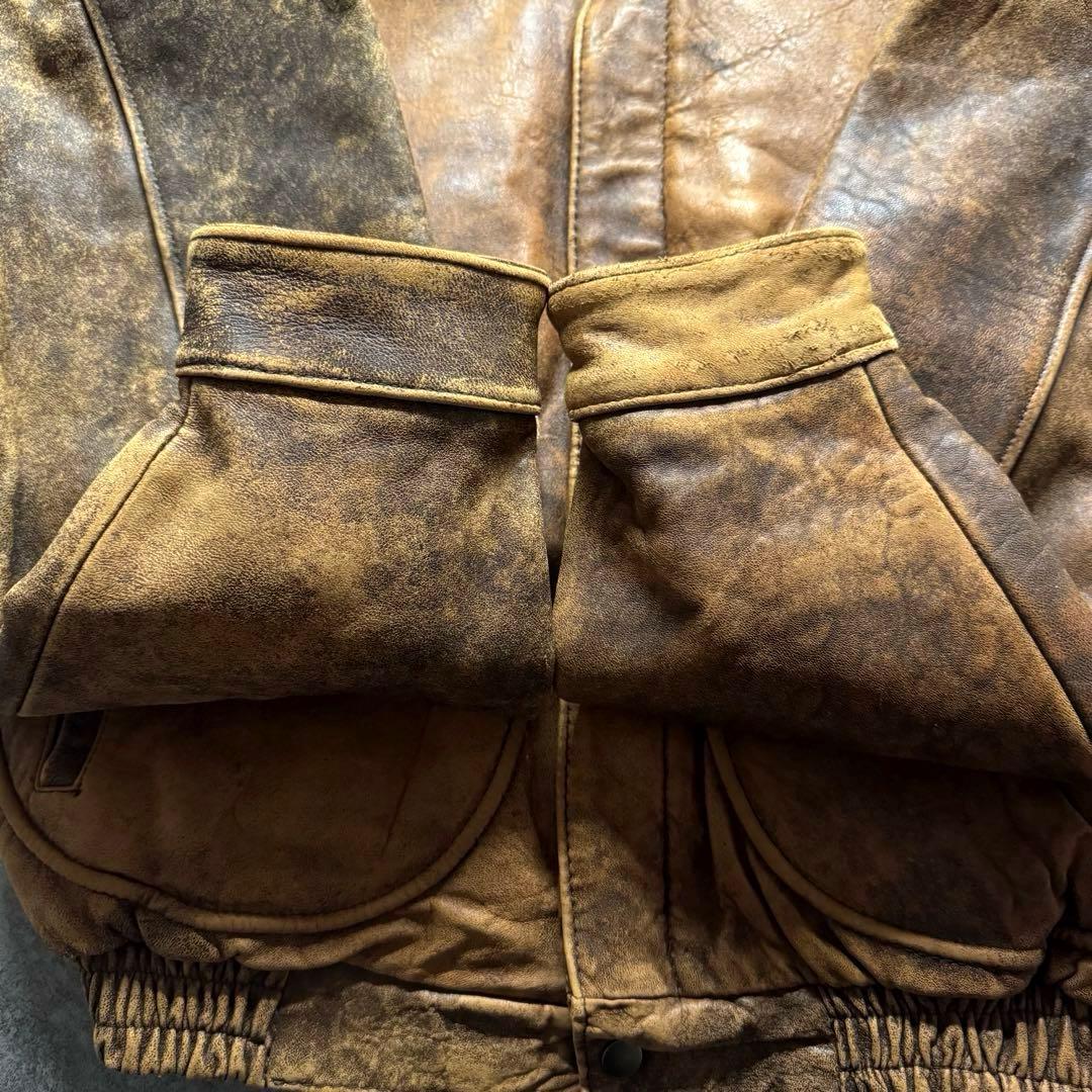 【90s vintage】フライトジャケット　G-1 A-2 短丈　本革　襟ボア