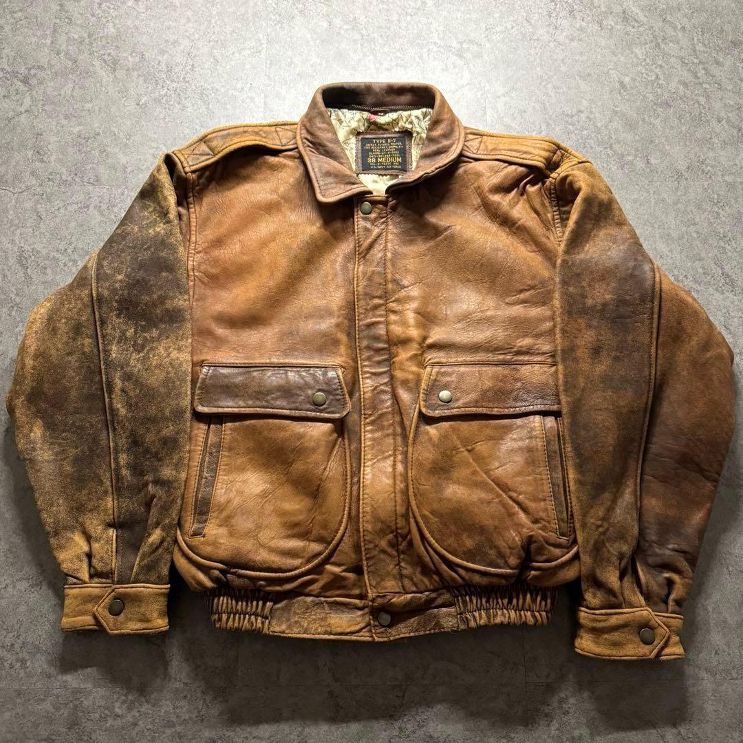 【90s vintage】フライトジャケット　G-1 A-2 短丈　本革　襟ボア