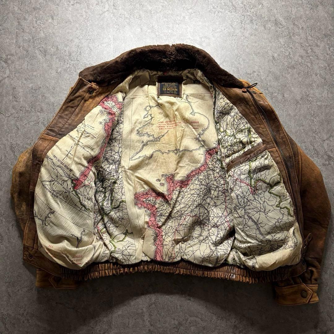 【90s vintage】フライトジャケット　G-1 A-2 短丈　本革　襟ボア