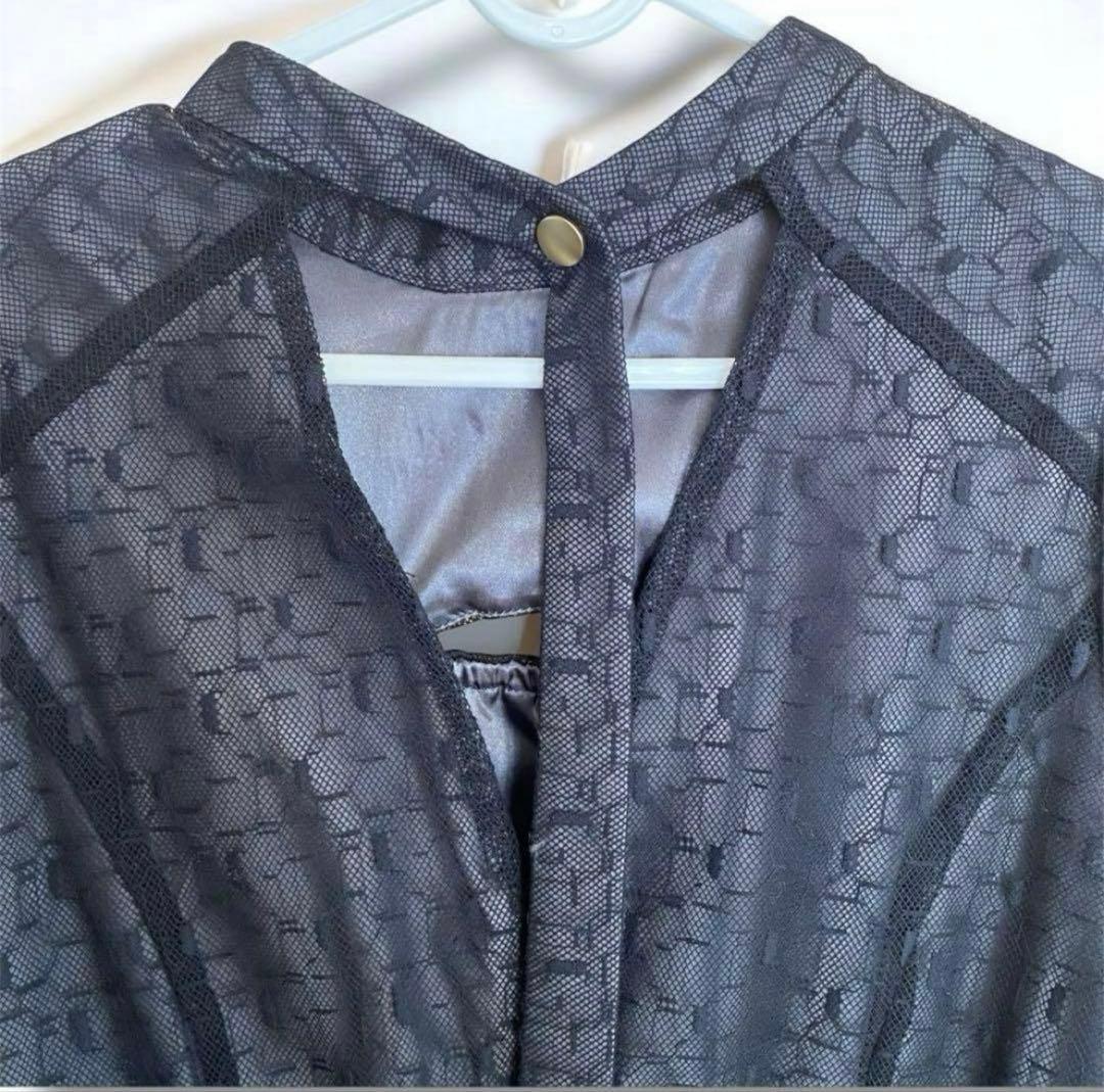 ANDRESD バックオープンジオメトリックドレス