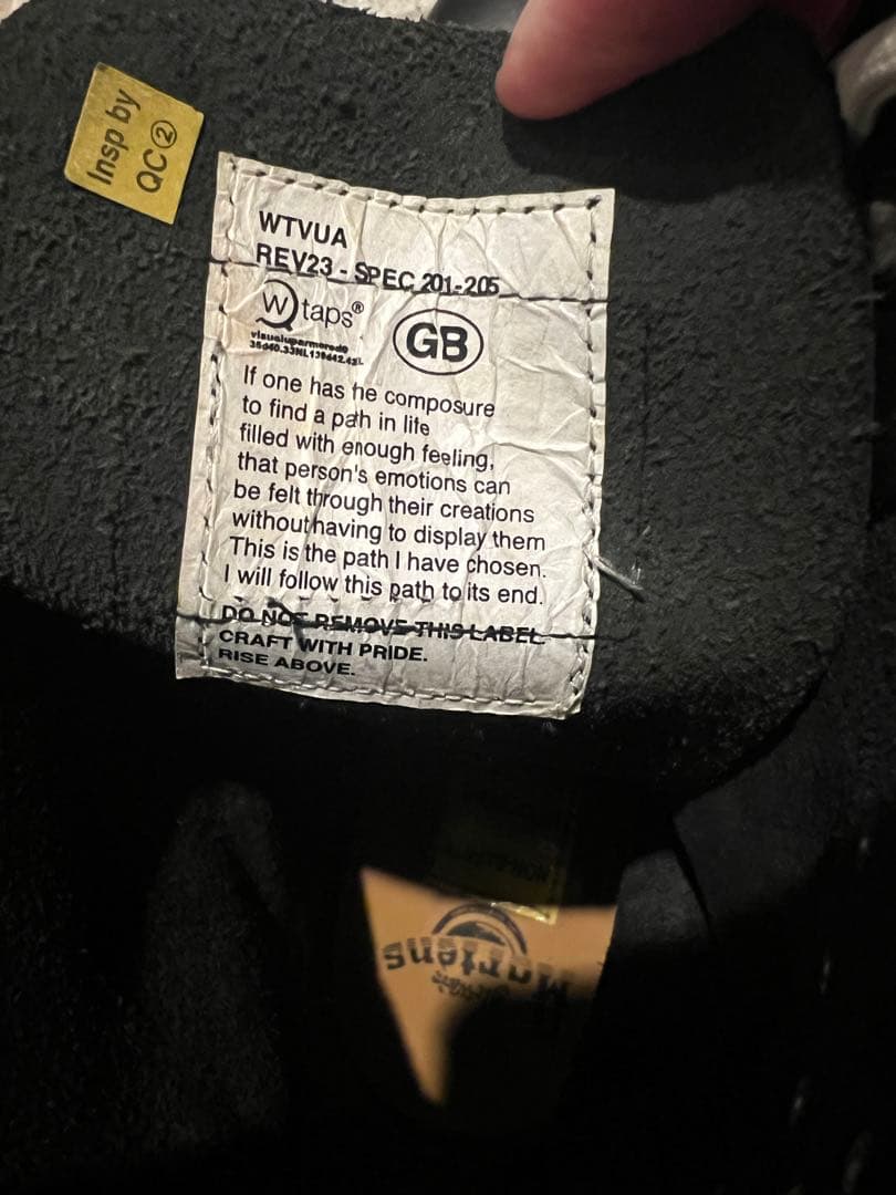 希少 WTAPS×Dr Martens×GBSKINS 10HOLE UK9