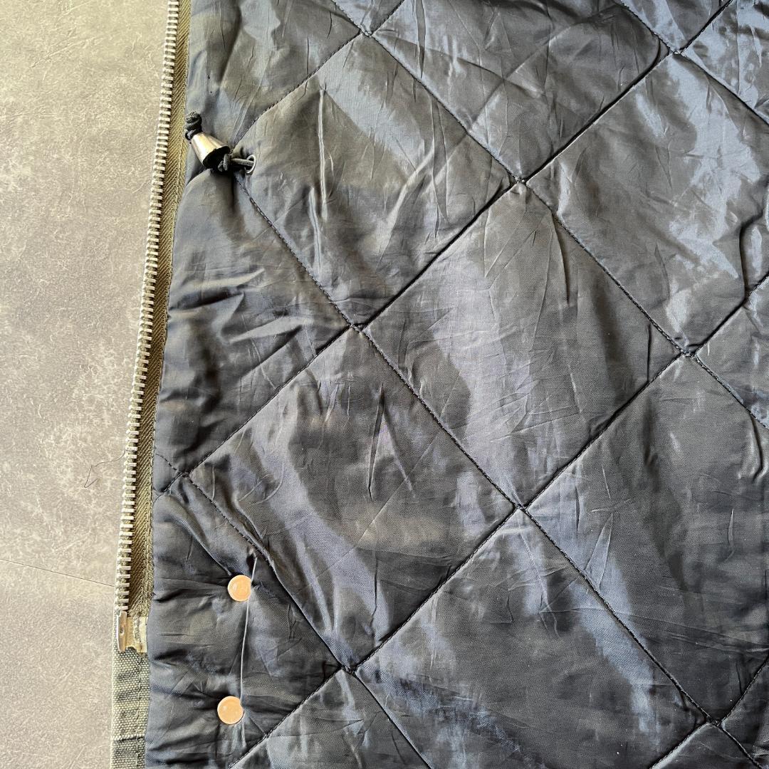 80s WORK HORSE ダックジャケット キルティング 緑 XL A677