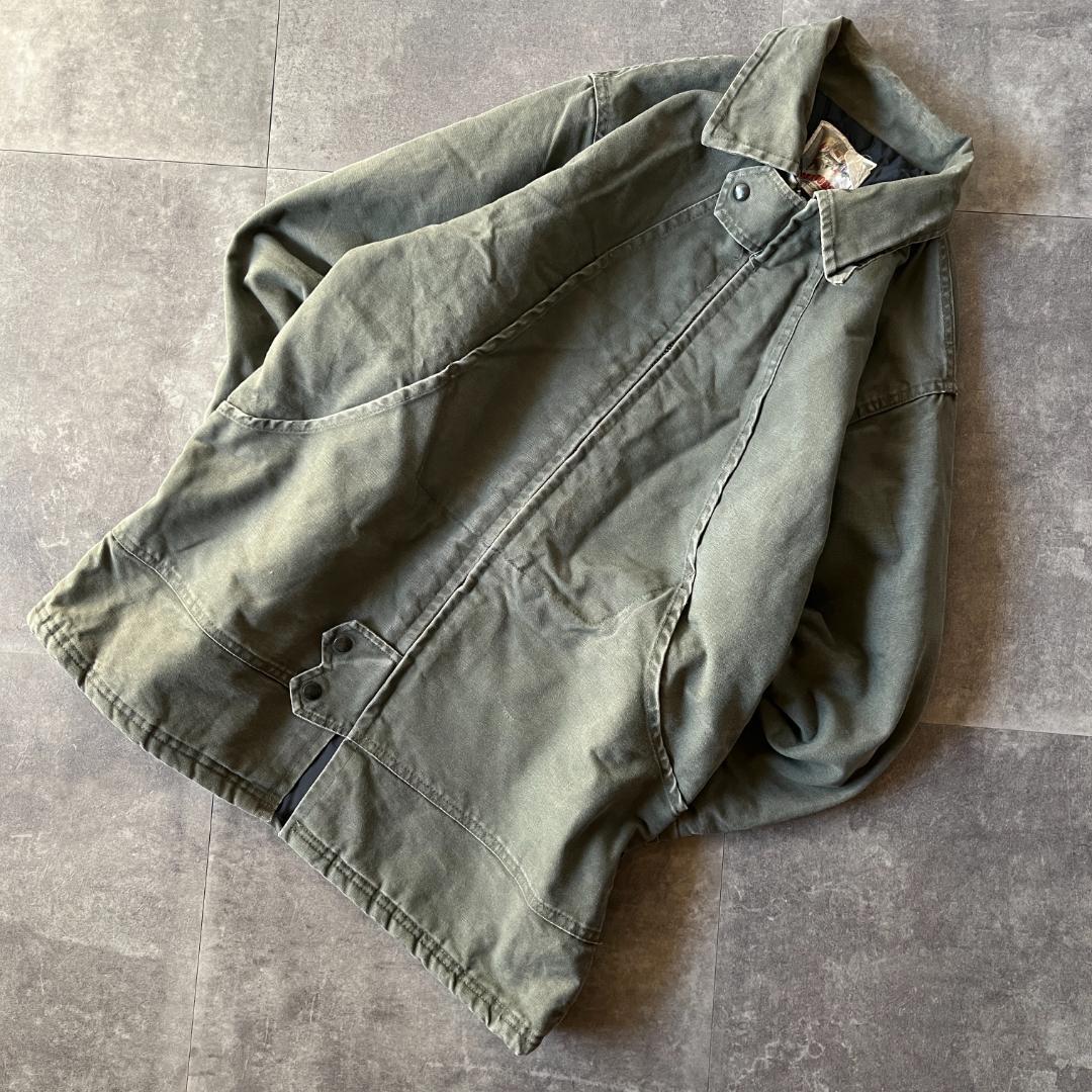 80s WORK HORSE ダックジャケット キルティング 緑 XL A677