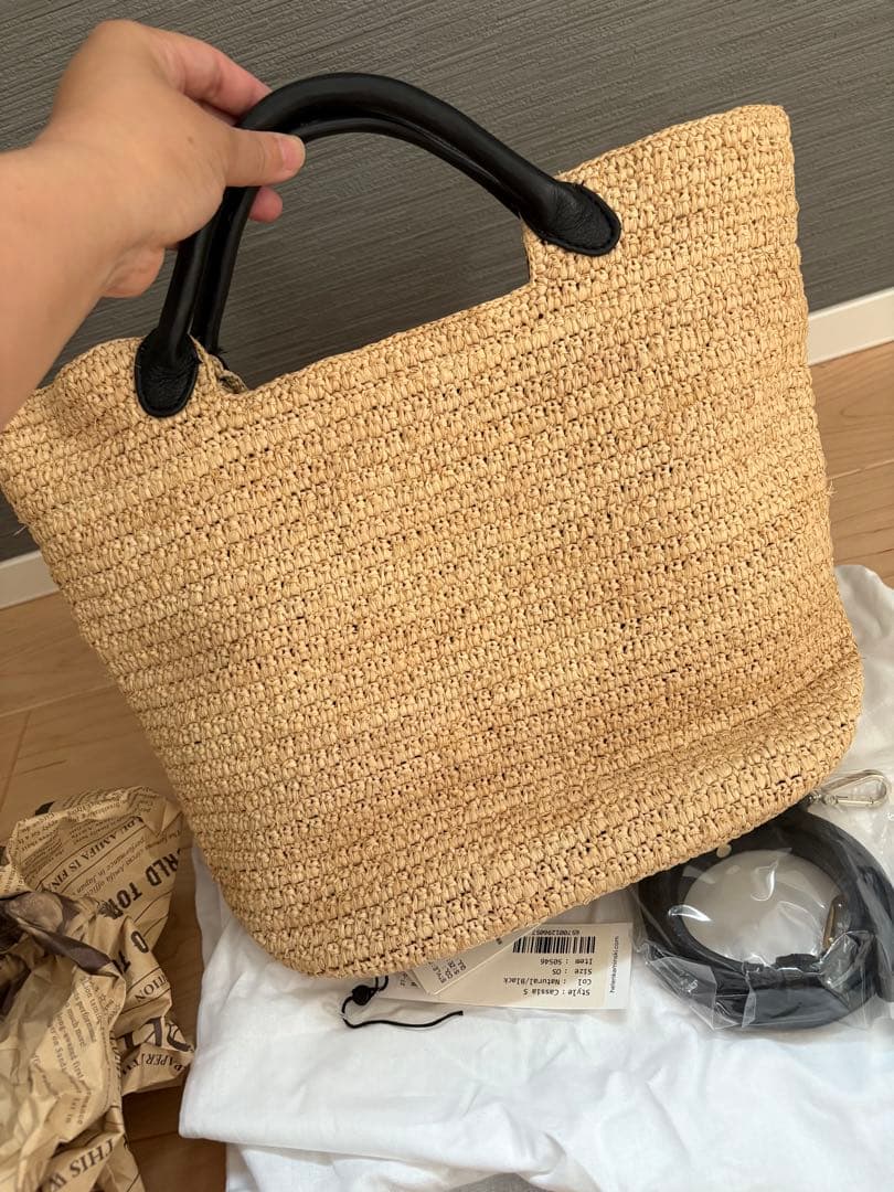 HELEN KAMINSKI かごバッグ ベージュ/ブラック