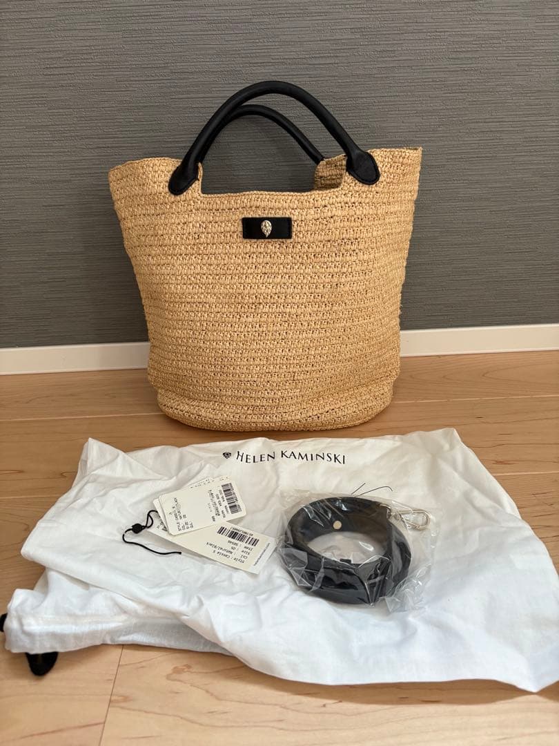 HELEN KAMINSKI かごバッグ ベージュ/ブラック