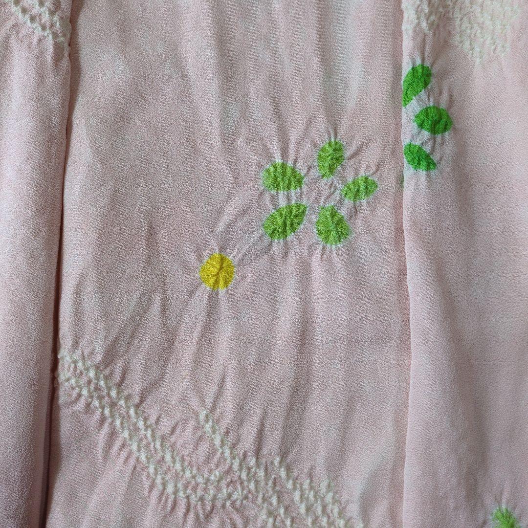 七五三３歳正絹縮緬手縫いの被布（中綿無し）くすみピンク