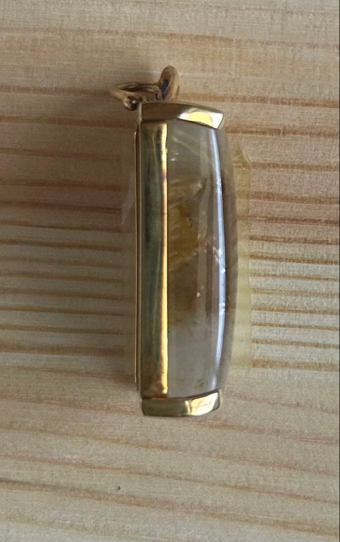 m*)様 ルチルクォーツ ペンダント&プチサファイアブルー&ゴールド