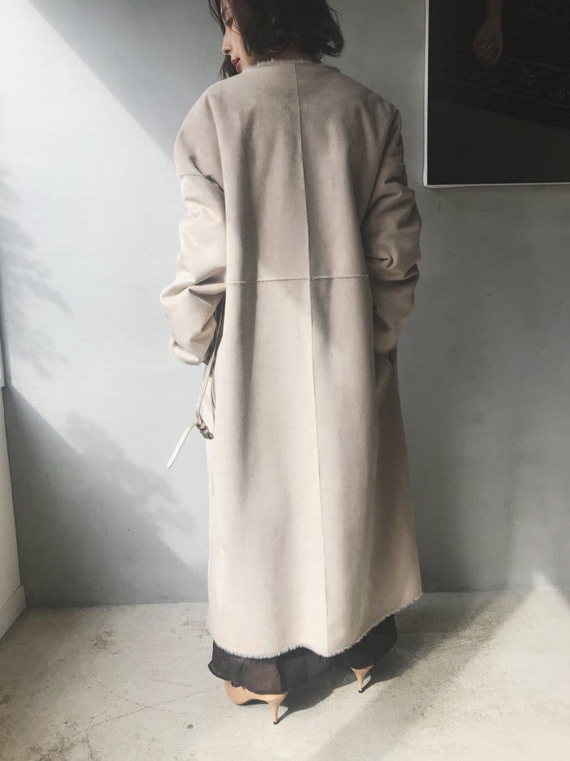 2WAY SOFT BOA LONG COAT　ameri vintage