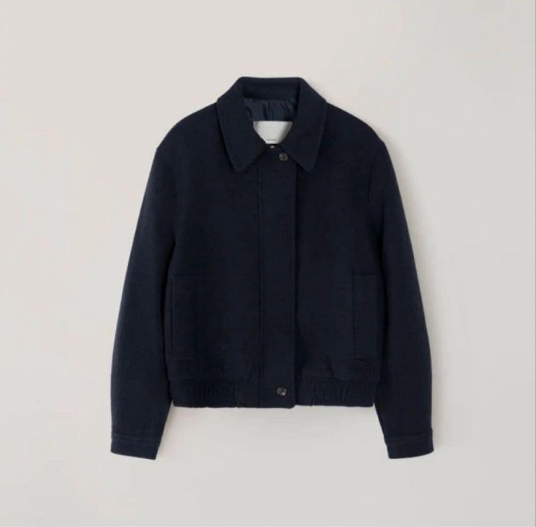 【美品】OHOTORO Mannish Wool Blouson ネイビー