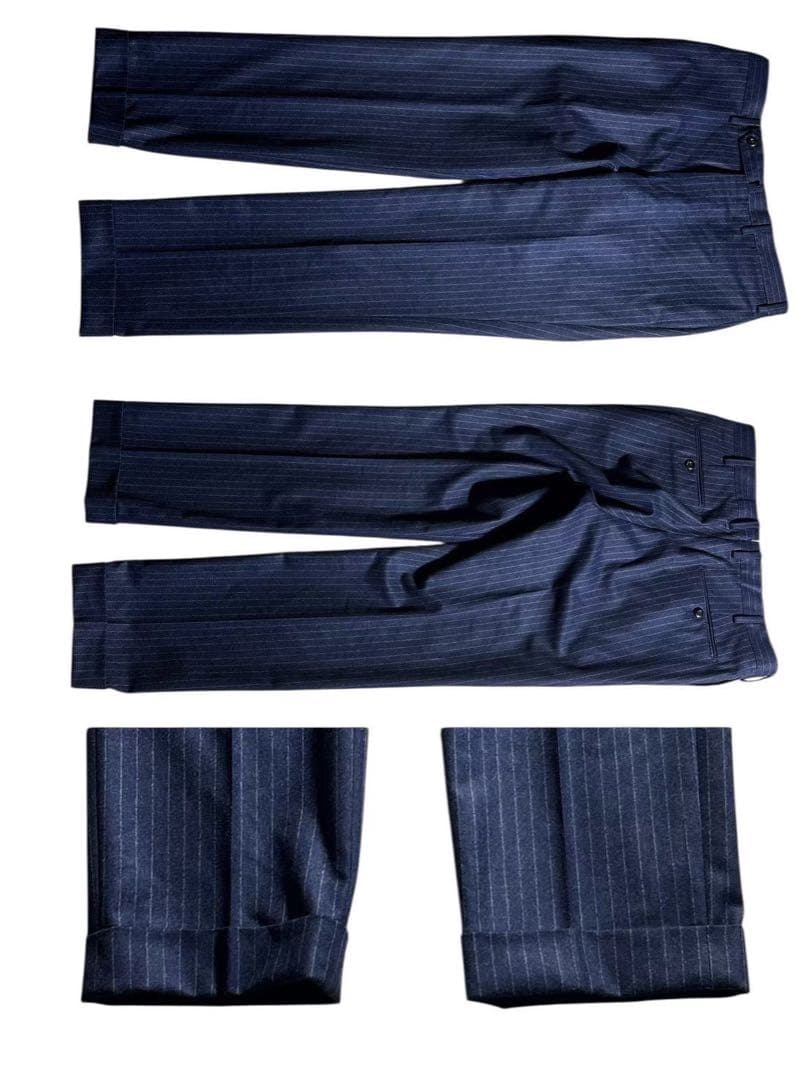 バーニーズニューヨーク カノニコ スーツ セットアップ ネイビー ストライプ