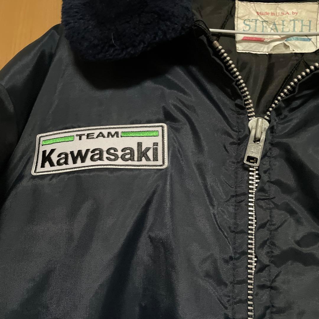 USA製ボンバージャケットMA1ヴィンテージKawasaki