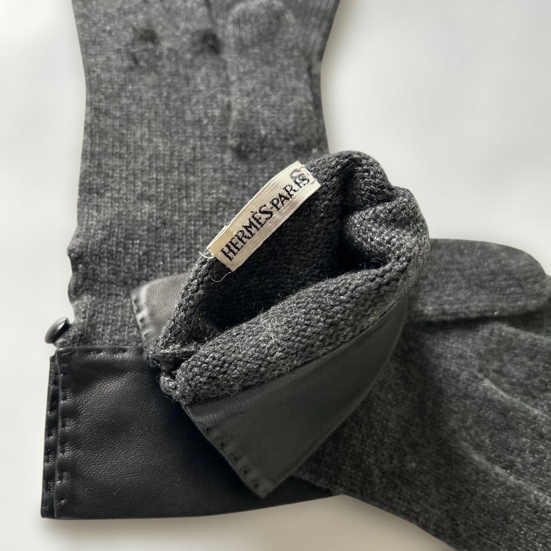 【HERMES】カシミヤグローブ XL