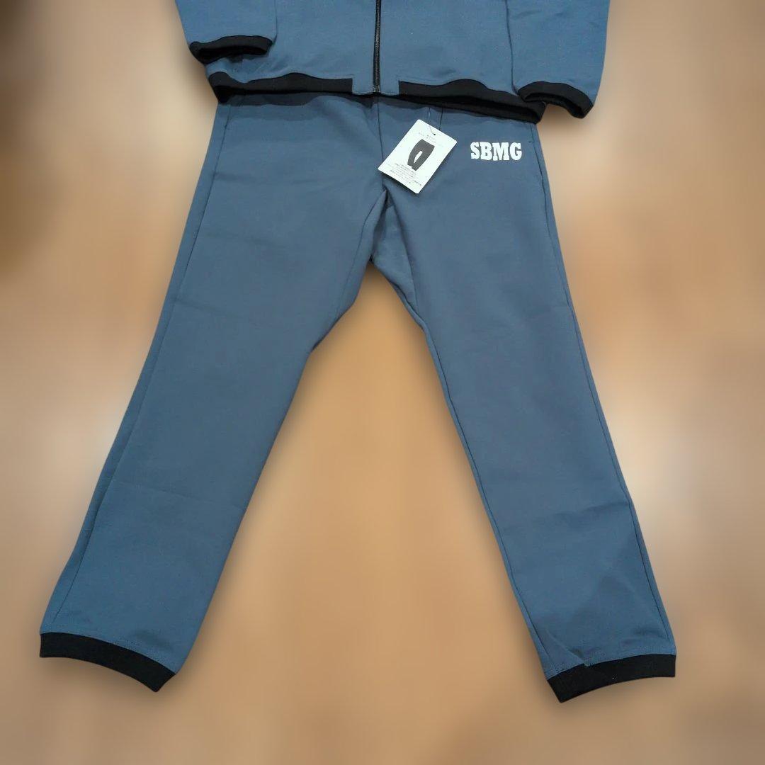 【SBMG】ドリブンスウェット　セットアップ　ジョガーパンツ　M　ブルーグレー