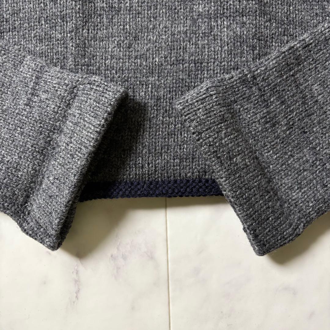45rpm ウール ニット ダブル ジャケット カーディガン 3 グレー