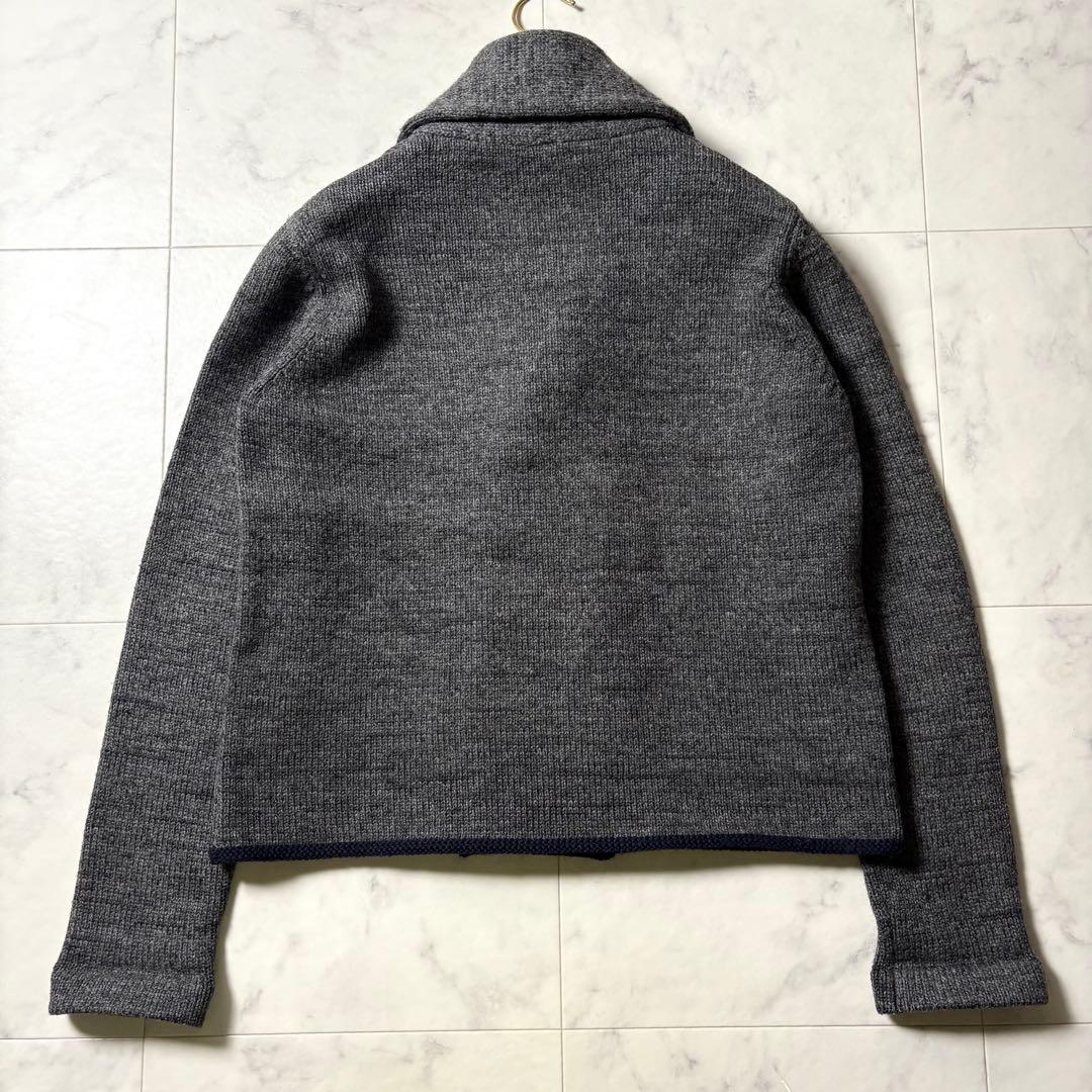 45rpm ウール ニット ダブル ジャケット カーディガン 3 グレー