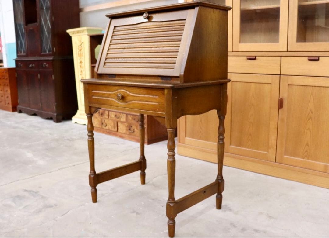 GMIS131○昭和レトロ アンティーク ライティングビューロー ライティングデ