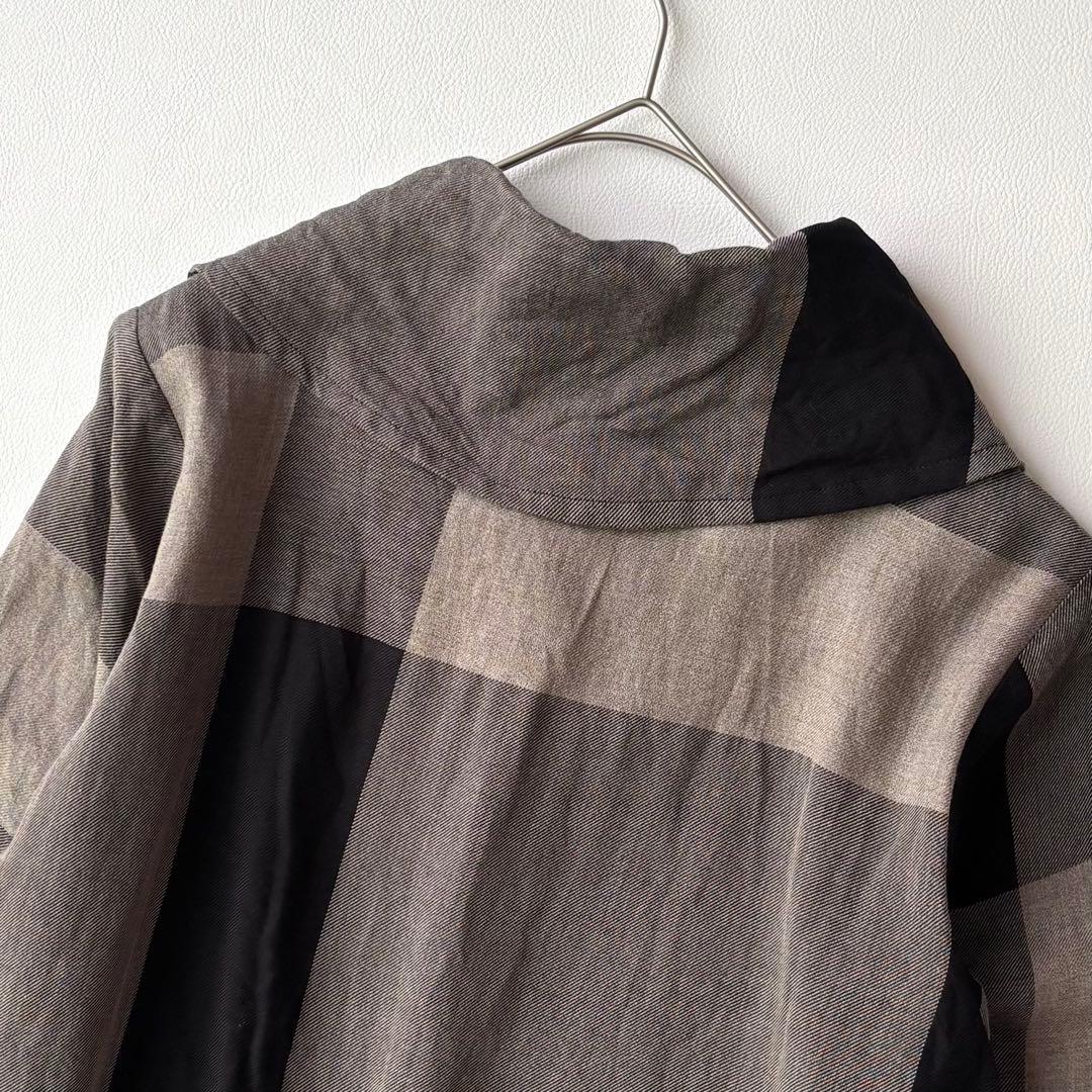 センソユニコ　芽風　コットンビエラチェック チュニック　アシメ　2024年