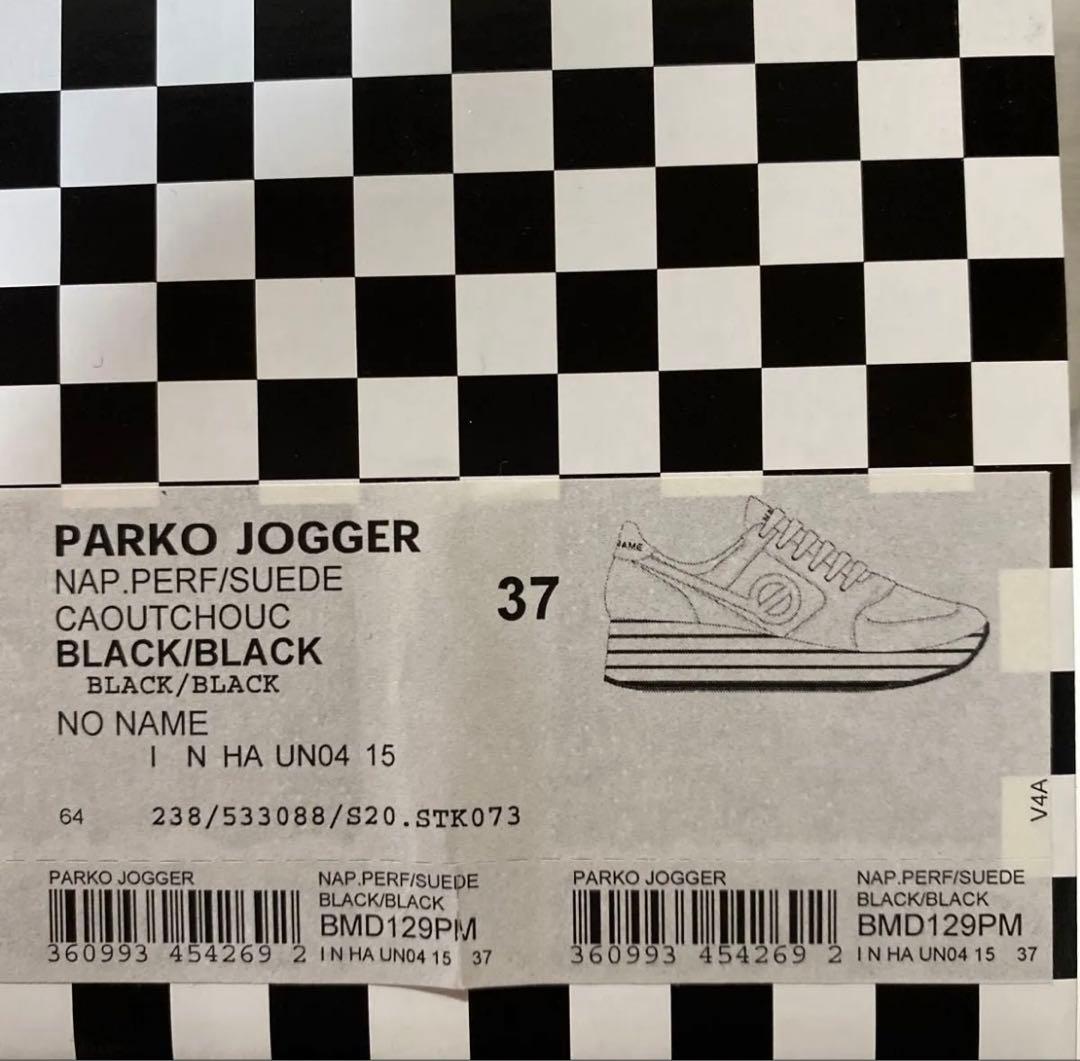 NO NAME ノーネーム ★ PARKO JOGGERスニーカー　ブラック