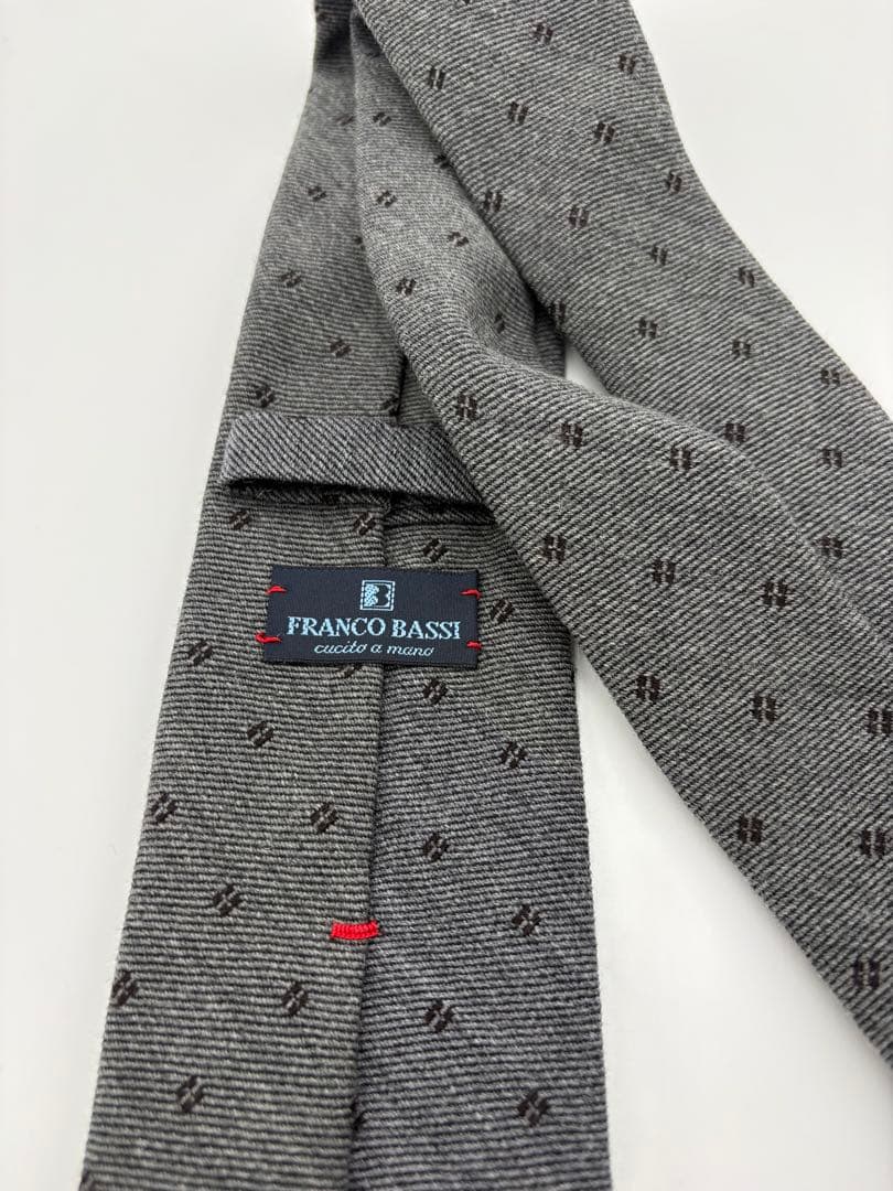 新品未使用　FRANCO BASSI ネクタイ　グレー　フランコバッシ