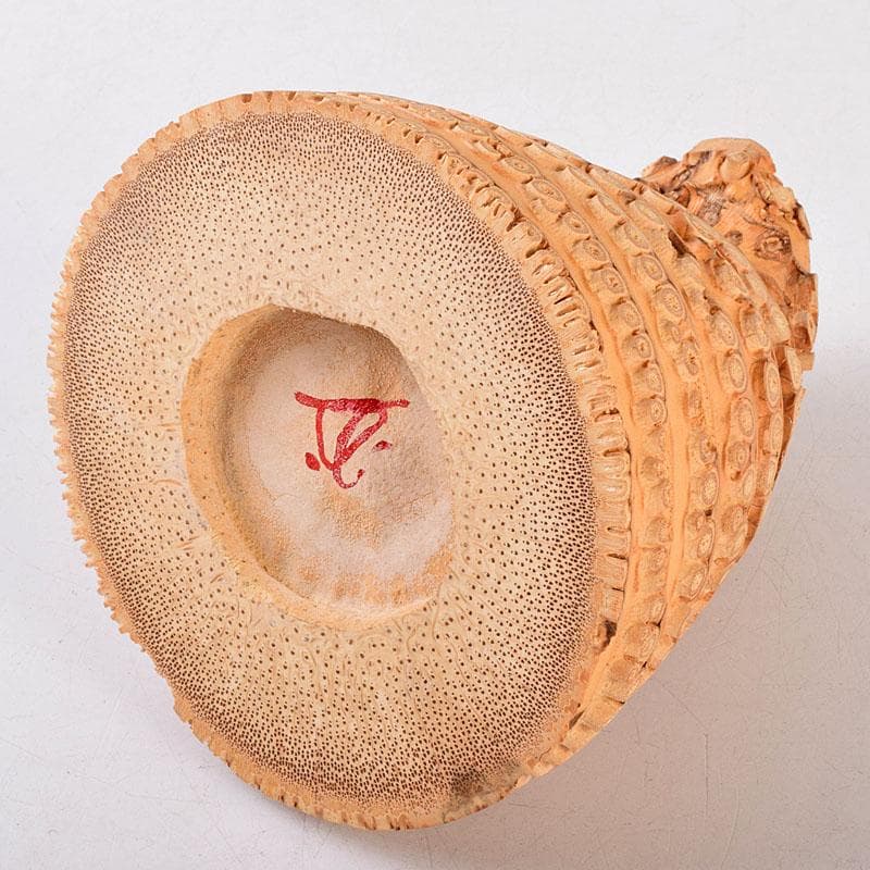 茶道具　林竹作　稲束花入　銘「松風」　大徳寺　紫野　藤田寛道書付箱　Z　8539