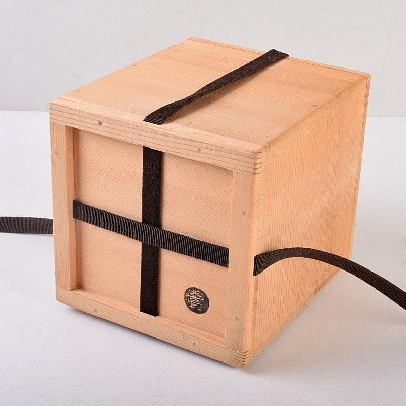 茶道具　林竹作　稲束花入　銘「松風」　大徳寺　紫野　藤田寛道書付箱　Z　8539