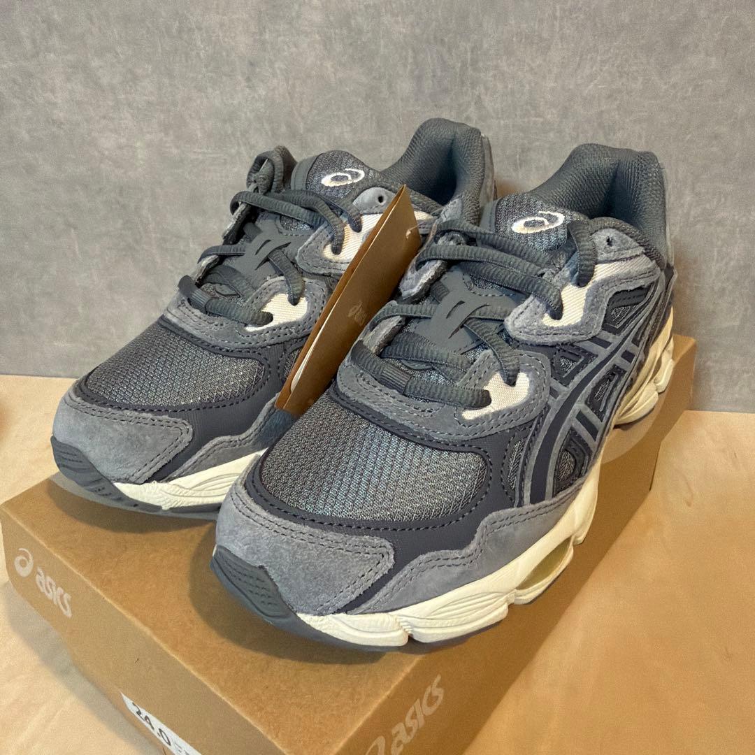 アシックス 新品 gel nyc スティールグレー キャリアグレー 24cm