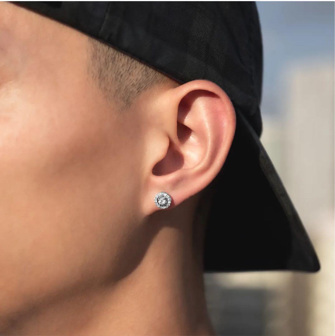 AVALANCHE 10kホワイトゴールドピアス7mm(片耳用)