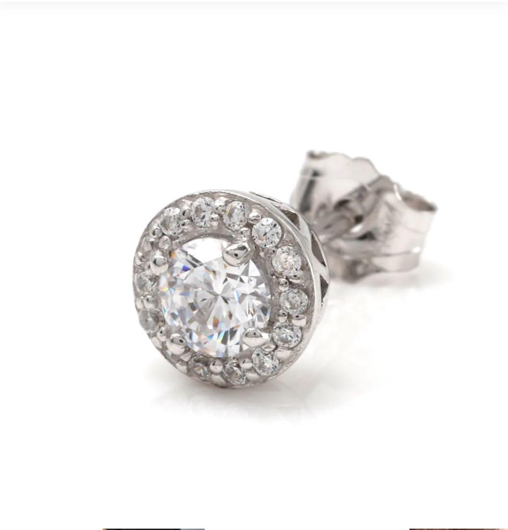 AVALANCHE 10kホワイトゴールドピアス7mm(片耳用)