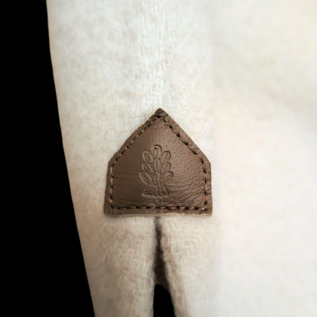 【美品 ベルト付き】モラビト　カシミヤタッチ　ショートスリーブコート　アイボリー