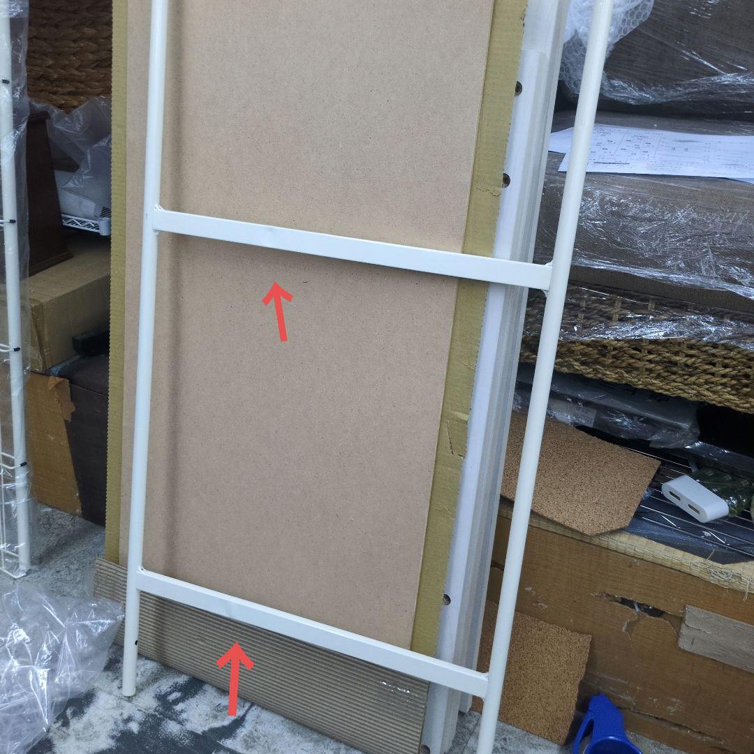 キズあり 伸縮クローゼット　WS色