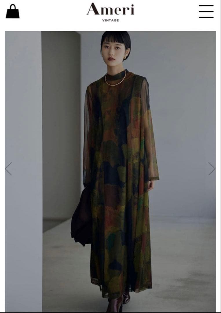 ワンピース AMERI/UND GYPSUM ART DRESS/M