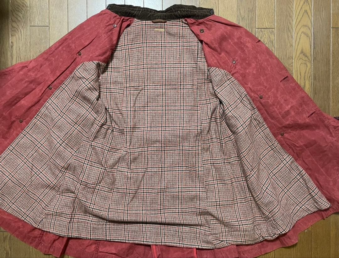 KAPITAL オイルコーティング コーデュロイ襟 Pコート ロングジャケット