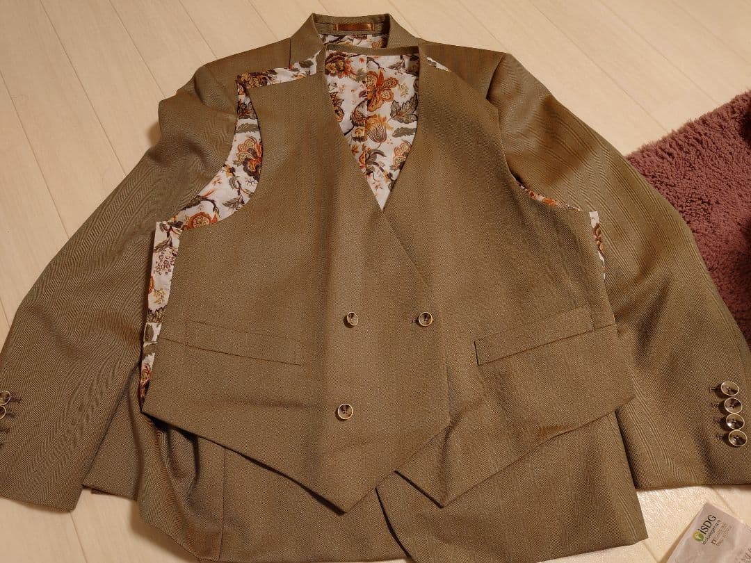 メンズ スーツ ブラウン オーダースーツ